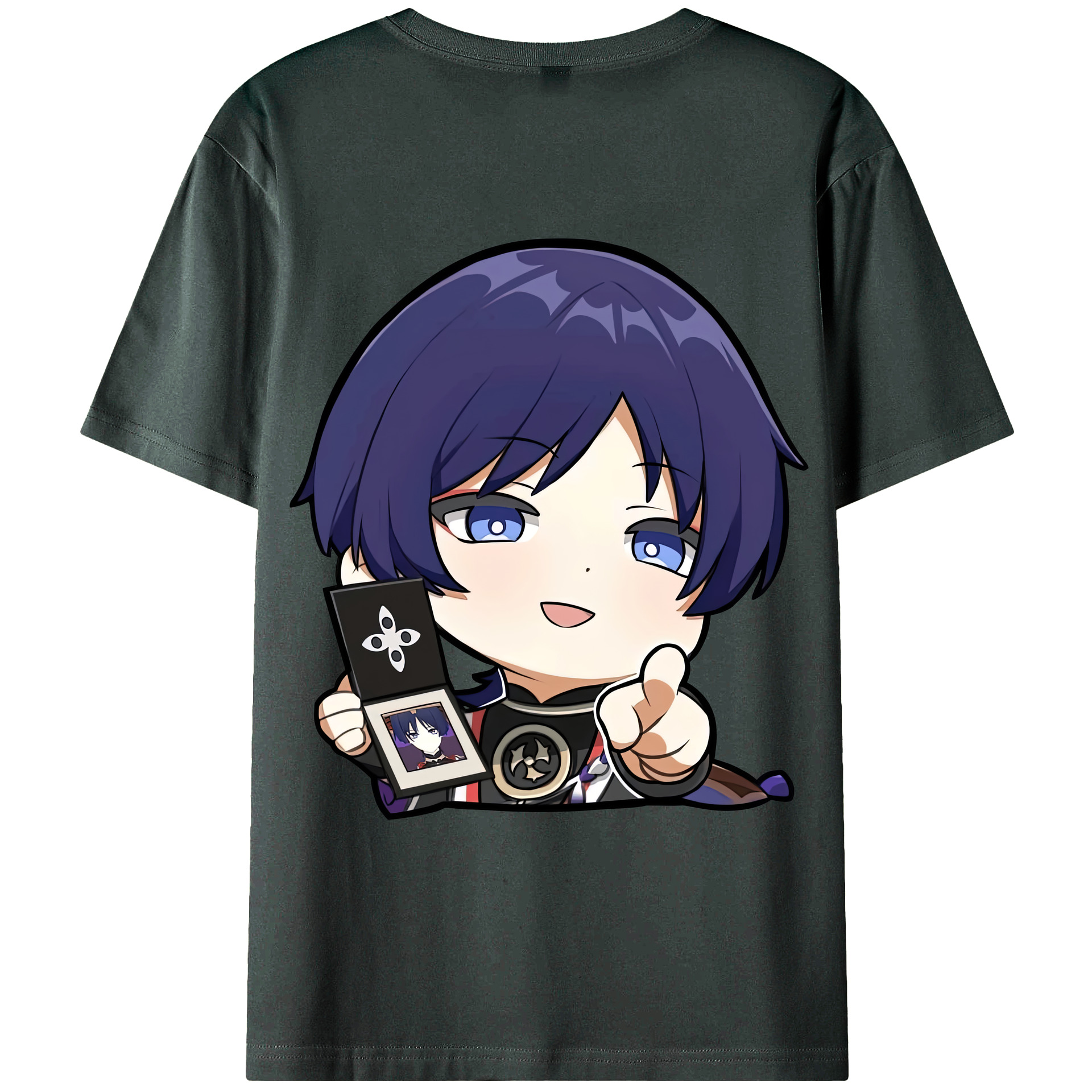 げんし神 さんペい genshin Sanpei 綿100％ メンズ半袖Tシャツ（バックプリント） 通気性